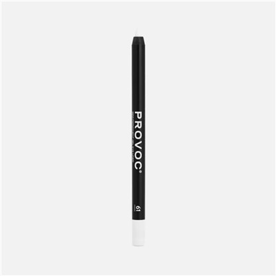Provoc Гелевый карандаш-подводка для глаз водостойкий / Semi Permanent Gel Eye Liner №61 White Hot, белый матовый
