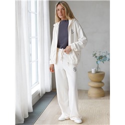 Зип худи на молнии из петельчатого футера трехнитки с резинкой по низу и манжетами