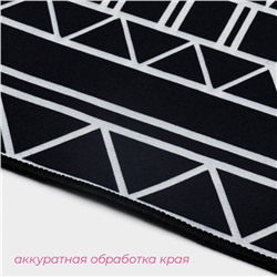 Коврики для ванной и туалета Доляна «Марокканский», 2 шт., 50×80, 40×50 см, чёрно-белые