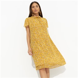Платье с креативным воротником, Мечтательная (желтый)