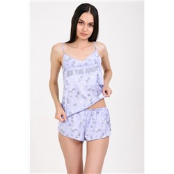 Пижама Hot Story Are you ready (майка _ шорты) (Сиреневый)