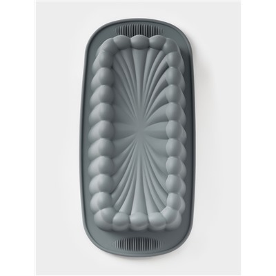 Форма для выпечки с ручками Доляна «Кекс», 27×13×6 см, силикон, серая