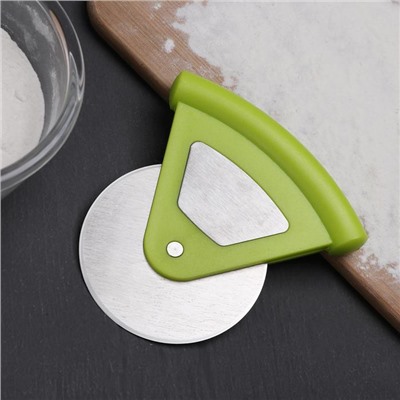 Нож для пиццы и теста «Бегунок», d=7.5 см, нержавеющая сталь, цвет МИКС