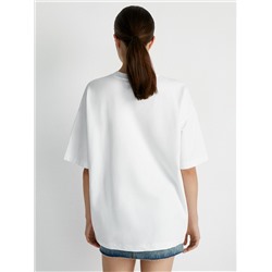 Omsa Футболка OmD 14503ST Футболка женская OVERSIZE (футер), CO+EL