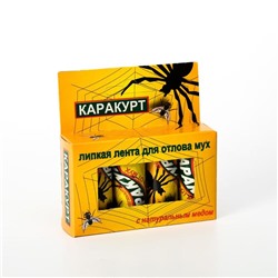 Липкая лента от мух "Каракурт", коробка, 4 шт