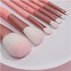 Набор кистей для макияжа MAKEUP, 7 предметов, в тубе, розовый