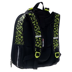 Рюкзак каркасный Hatber Ergonomic Classic «Влад А4», 37×29×17 см, чёрный/жёлтый NRk_71008