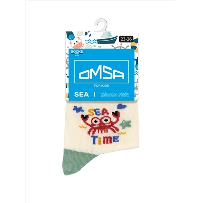 Omsa Носки OMSA kids   Calzino 21P72 с ажурным переплетением сетка (Кит, Краб, Чайка)