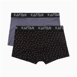 Набор трусов KAFTAN Hot Stop 2 штуки, чёрный/серый, размер 50