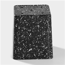 Столовые приборы на подставке «Мрамор чёрный», 24 предмета, толщина 1.2 мм, нержавеющая сталь