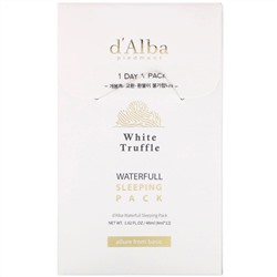 d'Alba, White Truffle, Waterfull Sleeping Pack, ночная маска для лица с белым трюфелем, 48 мл (1,62 жидк. унции)