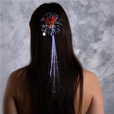 Заколка для волос светодиодная «Олень» 34×9 см, 1 LED, батарейки LR1130×2 (в комплекте), свечение белое