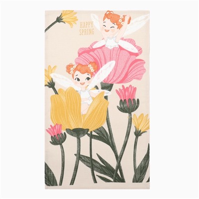 Набор кухонных полотенец «Доляна. Лови приятные моменты», 35×60 см-4 шт., 100% хлопок