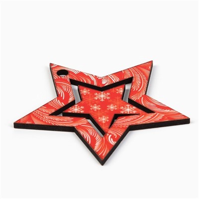 Ёлочная игрушка новогодняя «Звёздочка», 7.4×7.1 см