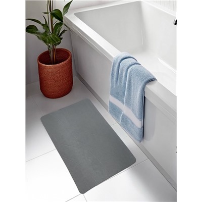 Коврик для ванной SAVANNA, диатомитовый, толщина 1 см, 39×60 см, серый