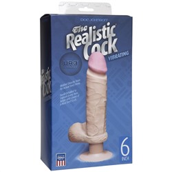 Вибромассажер-реалистик на присоске The Realistic Cock ULTRASKYN Vibrating 6”- 21,6 см.
