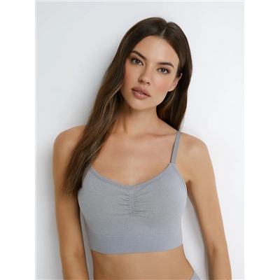 Omsa Топ БOmD_S Melange 1012-01SS Майка "Toп" женская (топ-бра на тонких рег. бретелях с вкладышами), PA