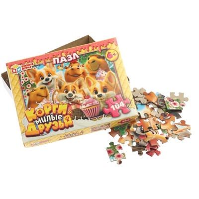 Пазлы 104 "Корги и Милые друзья"