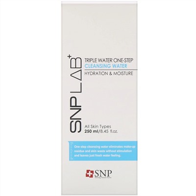 SNP, LAB+, Triple Water One-Step, очищающая вода, 250 мл (8,45 жидк. унции)