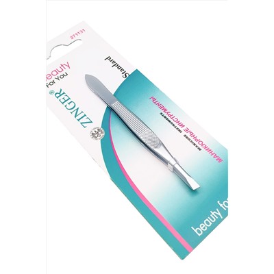 Zinger Пинцет для бровей прямой / Standard 86079 M, серебристый KRISTALLER, 1110416