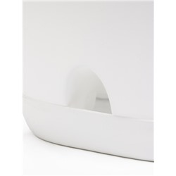 Горшок для цветов «Гранд», 8 л, d=24 см, h=25 см, пластиковый, с прикорневым поливом, белый