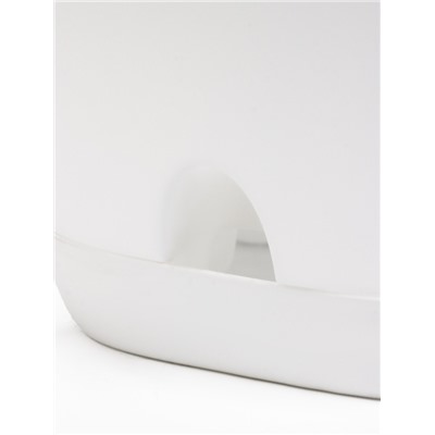 Горшок для цветов «Гранд», 8 л, d=24 см, h=25 см, пластиковый, с прикорневым поливом, белый