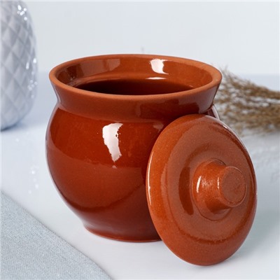 Горшочек для запекания Кунгурская керамика «Стандарт», 350 мл, керамика, коричневый