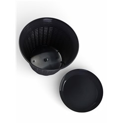 Кашпо для цветов «Ротанг», 8 л, d=27.5 см, h=20.5 см, пластиковое, с поддоном, серое