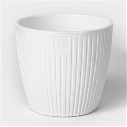 Кашпо для цветов со вставкой «Эви», 3 л, d=18, белое