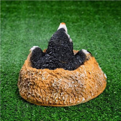 Садовая фигура из полистоуна «Крот из норки», 18×18×12 см