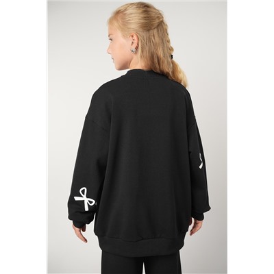 Свитшот оверсайз для девочки из футера трехнитки Happyfox