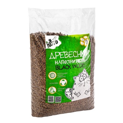 Наполнитель древесный «КОТЭ» Blackwood, 15 кг