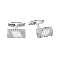 Запонки из серебра родированные 080007