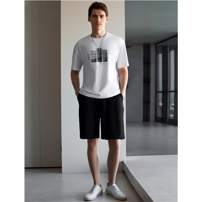 Свободная футболка  с авторским принтом