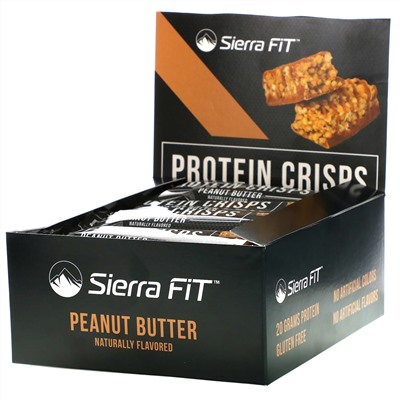 Sierra Fit, протеиновые вафли, арахисовая паста, 12 шт., 56 г (1,98 унции) каждая