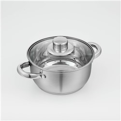 Кастрюля Доляна «Сильве», 1.6 л, d=16 см, с крышкой, капсульное дно, индукция, нержавеющая сталь