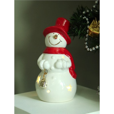 Фигурка Снеговик новогодний 13 см / FP23604 /уп 64/LED