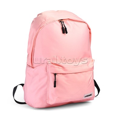 Рюкзак "Color Balance" подростковый 40x29x17 см (14 л) 250 г, нейлон, подклад, 1 отделение на молнии, 1 передний карман, аппликация из каучука, пудровый