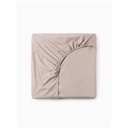 Простыня на резинке 1.5-спальная LoveLife, 160×200+25 см, бежевая, жатка