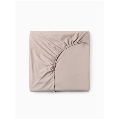 Простыня на резинке 1.5-спальная LoveLife, 160×200+25 см, бежевая, жатка