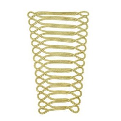 Плетеное украшение на грудь гусара, 29×17×11 см, желтое золото