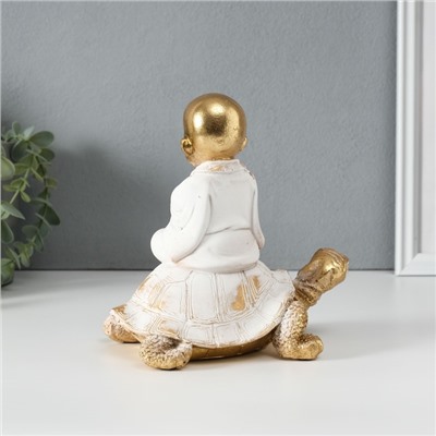 Фигурка полистоун «Маленький Будда на черепахе», 17×11×17 см
