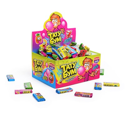 Жевательная резинка с татуировкой "Тату Бум" ассорти 2гр*200шт