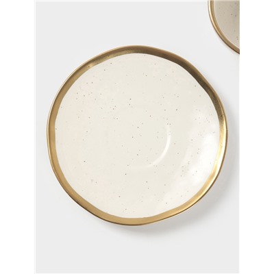 Чайная пара Magistro Poursephona, чашка 250 мл, блюдце d=16 см, фарфор, белая