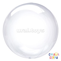 Шар (36''/91 см) Сфера, Deco Bubble, Прозрачный, Кристалл, 1 шт. в уп.