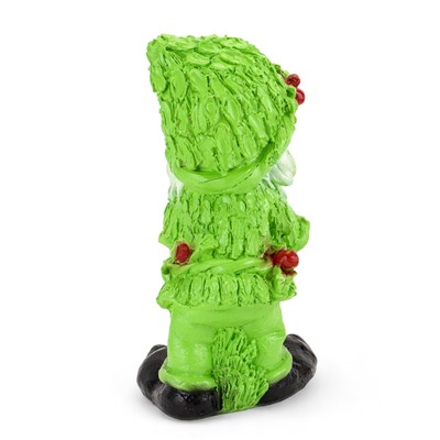 Садовая фигура из гипса «Гном с желудями», 45×26 см, зелёная