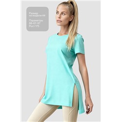 Женская удлиненная футболка с разрезами Happyfox