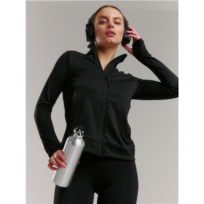 Рашгард на молнии с длинным рукавом женский Resport, размер 42, чёрный