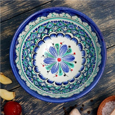 Бульонница узбекская Риштанская Керамика «Орнамент», 650 мл, d=15.5 см, МИКС