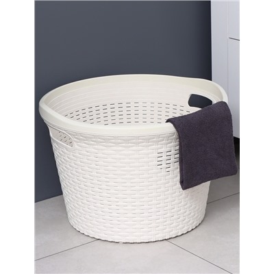 УЦЕНКА Корзина для белья б/крышки 32л 45х45х30см "Артлайн" круг, цвет МИКС